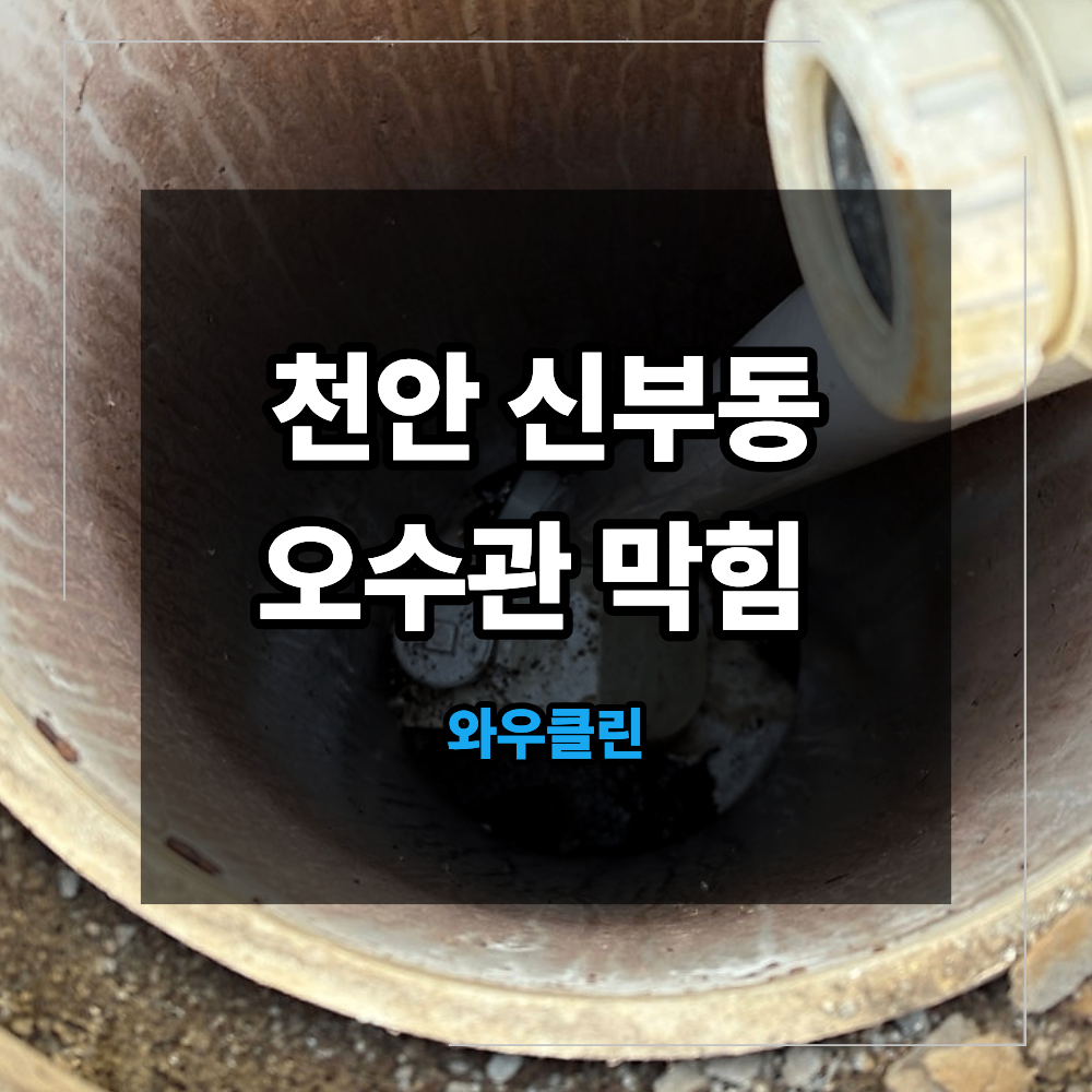 천안 동남구 신부동 오수관 막힘 배관 내시경 고압세척